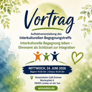 Interkulturelle Begegnung leben - 
Ehrenamt als Schlüssel 
zur Integration